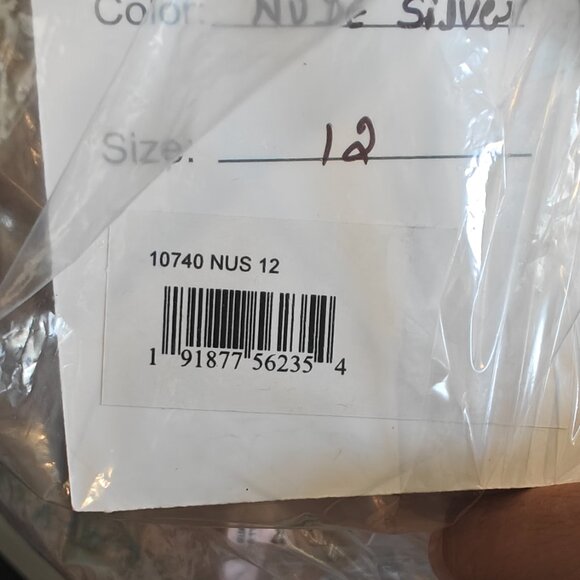 Mac duggal Beige Sequin Dress with Embellished Hemline and Belt - Picture 2 of 4